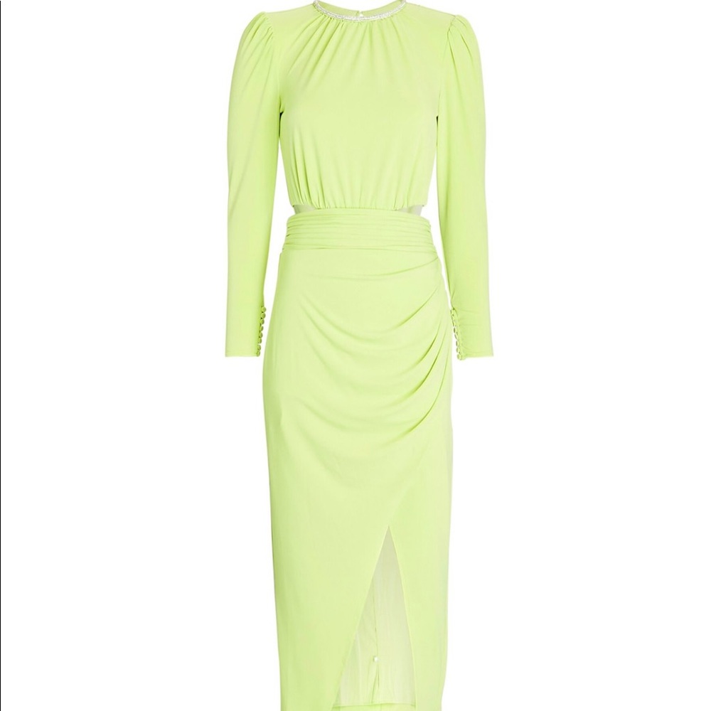 Self-Portrait Crystal-Embellished Cut-Out Midi Dress